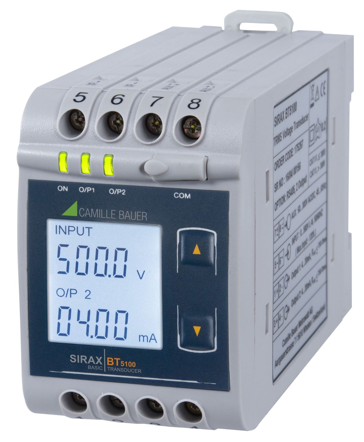 單參數(shù)測量DIN導軌頂帽式變送器 SIRAX BT5100